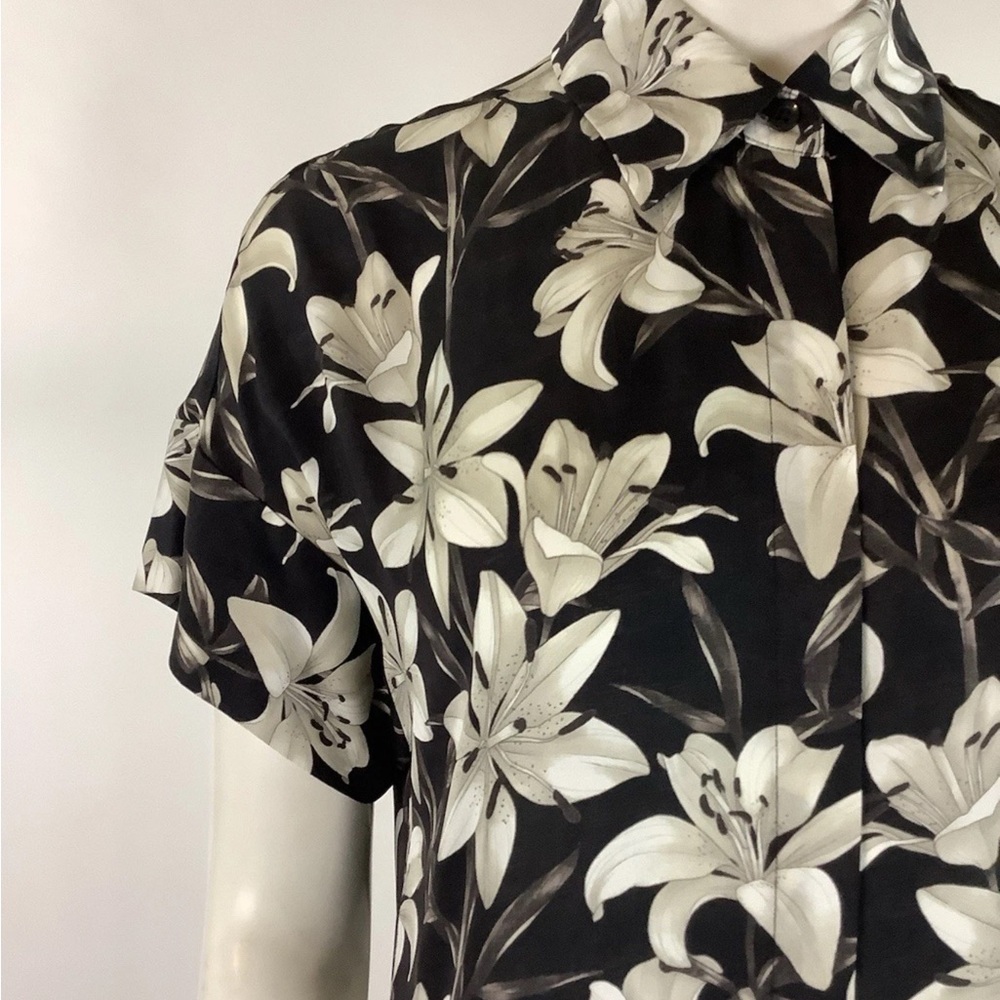 NWT Alice + Olivia Sz S Edyth Stargazer Floral Print Maxi Dress Black Viscose - Picture 3 of 10